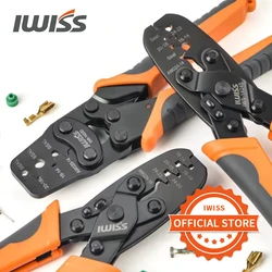 IWISS-Terminais de barril aberto não isolados, crimpagem Alicates, selado conector, Crimper Tool Clamp, Weather Pack, Crimper, IWS-1424A, 1424B, 1420D