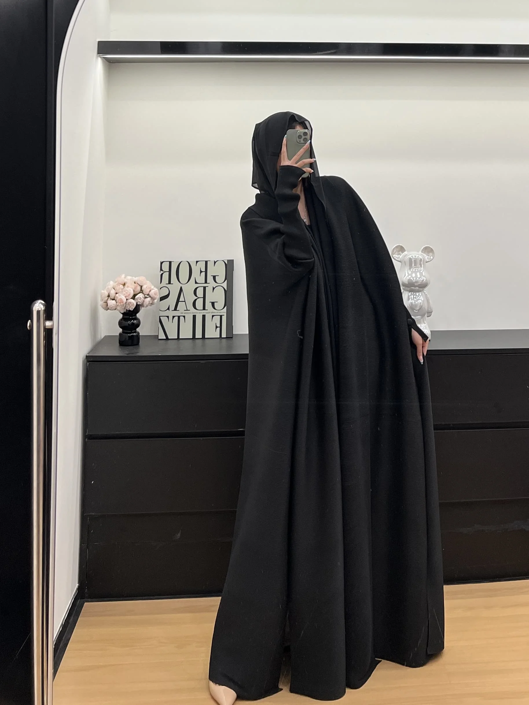 Miyake Pleated Solid Color Jacket 2025 Spring New Loose Casual Hooded Cardigan Robe