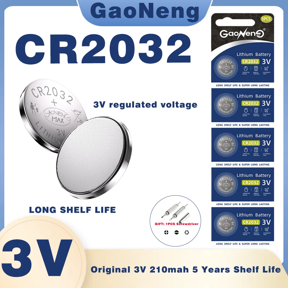 5-50PCS CR2032 Button Battery DL2032 BR2032 KCR2032 210mAh Lithium Battery Suitable for Watch, Toy, Remote Control Coin Battery