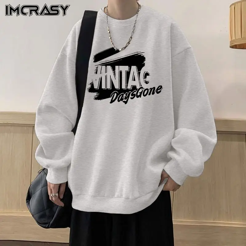 American Style Trendy High Street Retro Men's and Women's Hoodies for Teenagers Loose Oversized Versatile Pullovers