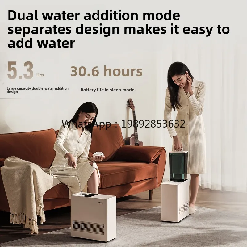 เครื่องเพิ่มความชื้นในอากาศ ZZ แบบไร้หมอก สำหรับห้องนอนขนาดเล็ก ห้องแอร์ เสียงเบา ระบบทำความเย็นแบบระเหย ให้ความชื้นสูง