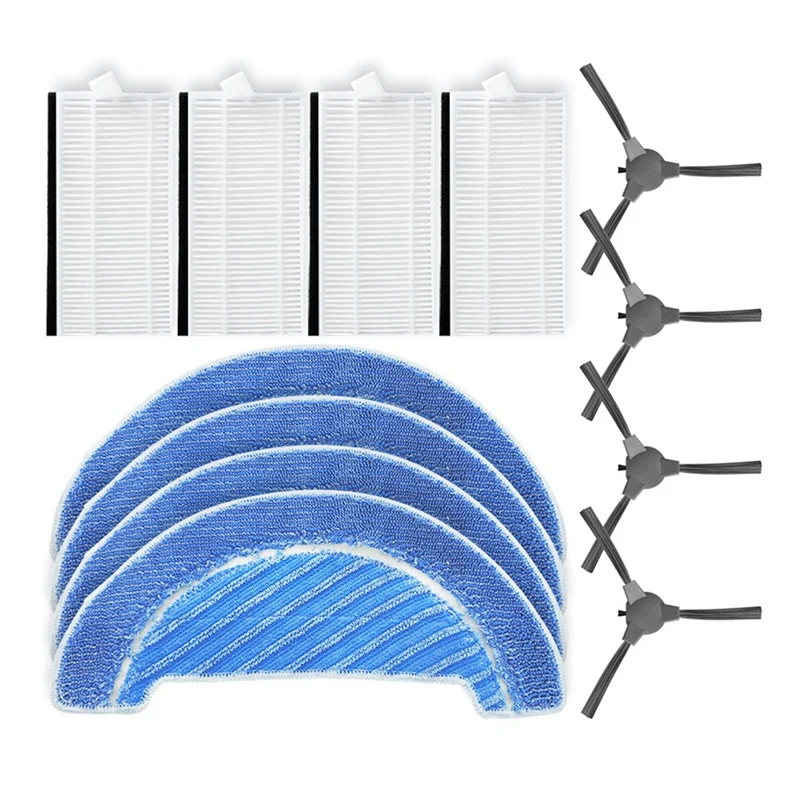 For Cecotec Conga Flash Connected Titanium Replacement Spare Accessories Side Brush Hepa Filter Mop Cloth Rag