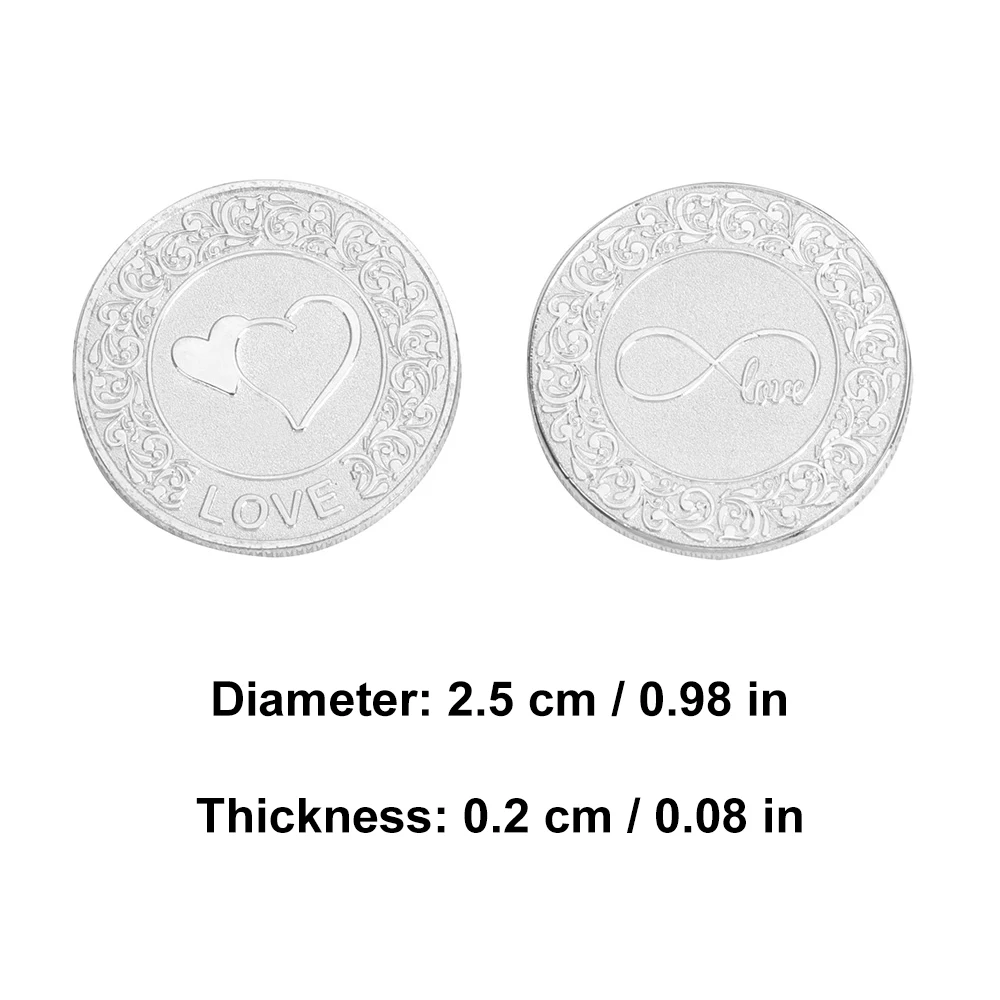 English Silver Plated Silver Catholic Wedding Ceremony Arras De Boda Unity Coins Set With Wood Box Bridal Gifts Aras