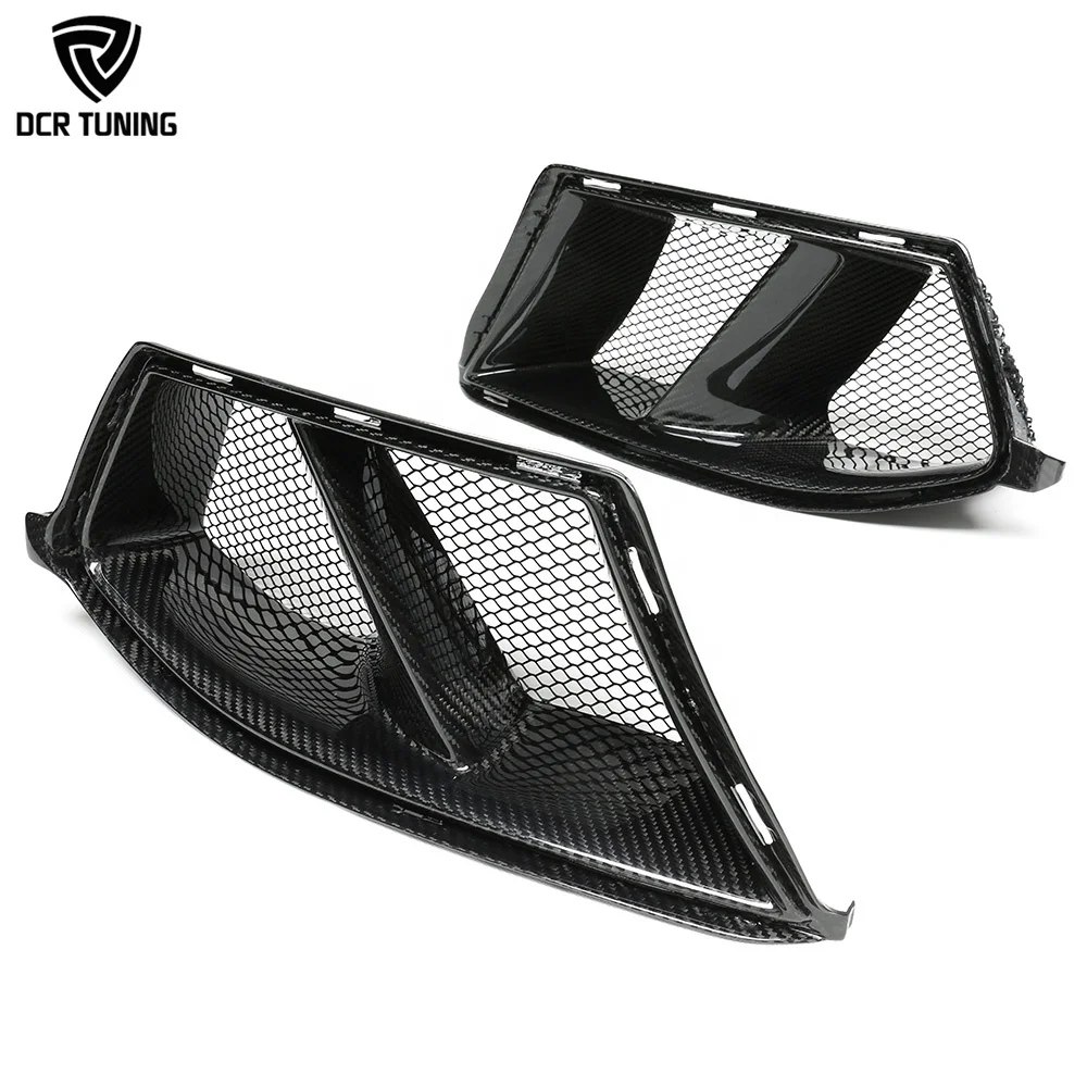 

For W M3 G80 Dry Carbon Fiber Front Bumper Air Ducts W/h Mesh G82 G83 M4 Real Carbon Front Air Vents Automotive Part MP Style