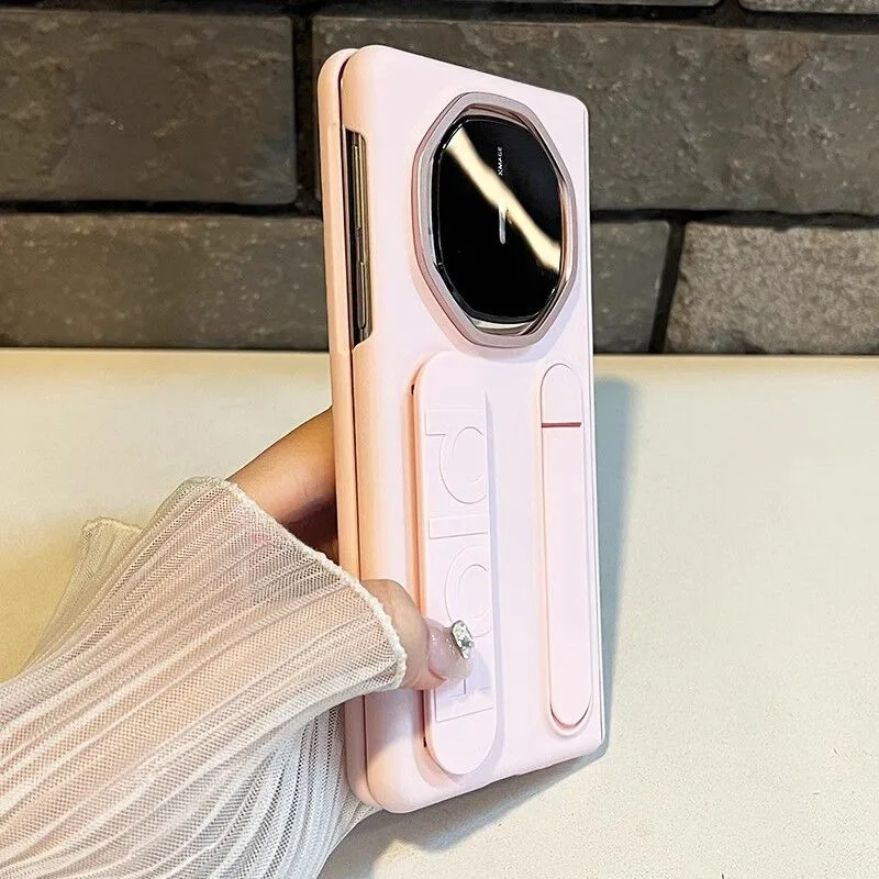 

Phone Case For OPPO Find N5 N 5 FindN5 5G Wristband Wrist Strap Stand Front Screen Glass Protection Plastic Cover