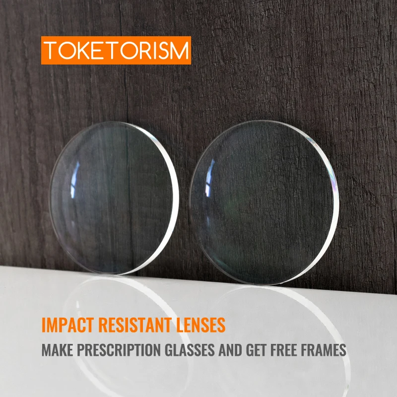 Toketorism Anti Blue Ultra-tough Prescription Lenses For Rimless Glasses Multifocus Photochromic Aspheric Lens