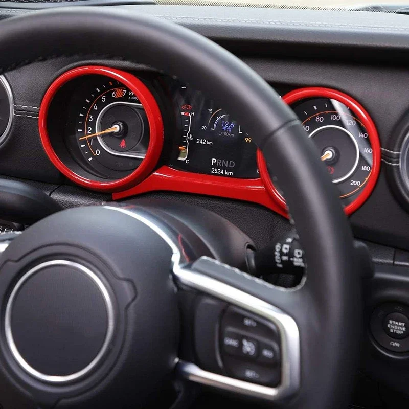 Dashboard Cover ABS Dash Board Panel Trim Frame Interior Accessories for Jeep Wrangler 2018-2023 JL JLU  Sahara Gladiator JT