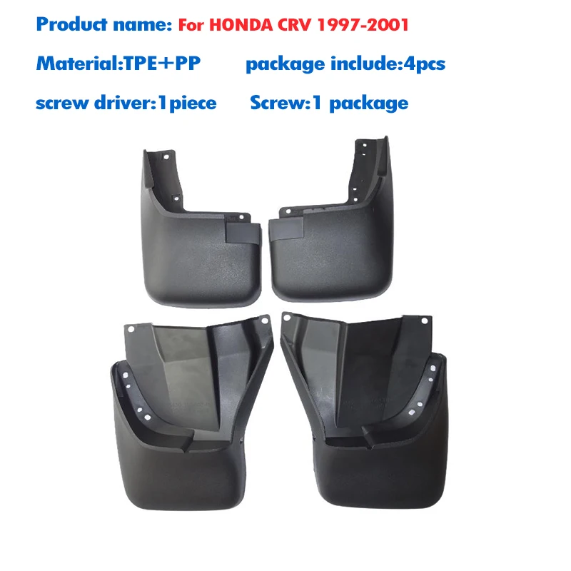 FOR Honda CRV CR-V 1997 1998 1999 2000 2001 Mudguard Fender Mud Flap Guards Splash Mudflaps Car Accessories Front Rear 4pcs