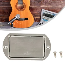 Guitar Pickup Battery Box Cover Elliptical/Diagonal Style Stainless Steel Battery Hold Box Electric Guitar 9V battery case parts