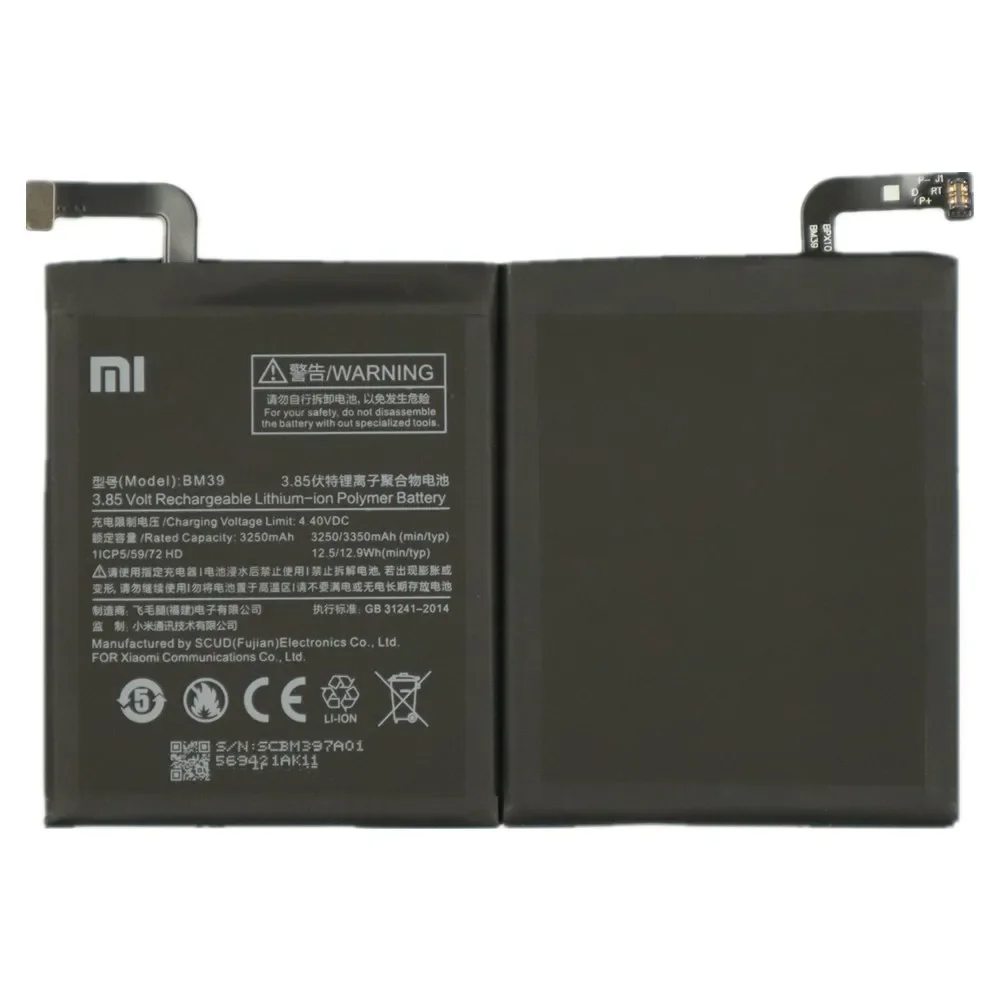 2024 Years High Capacity Original Battery BM39 For Xiaomi Mi 6 Mi6 3250mAh Phone Battery Bateria + Tracking Number + Tools