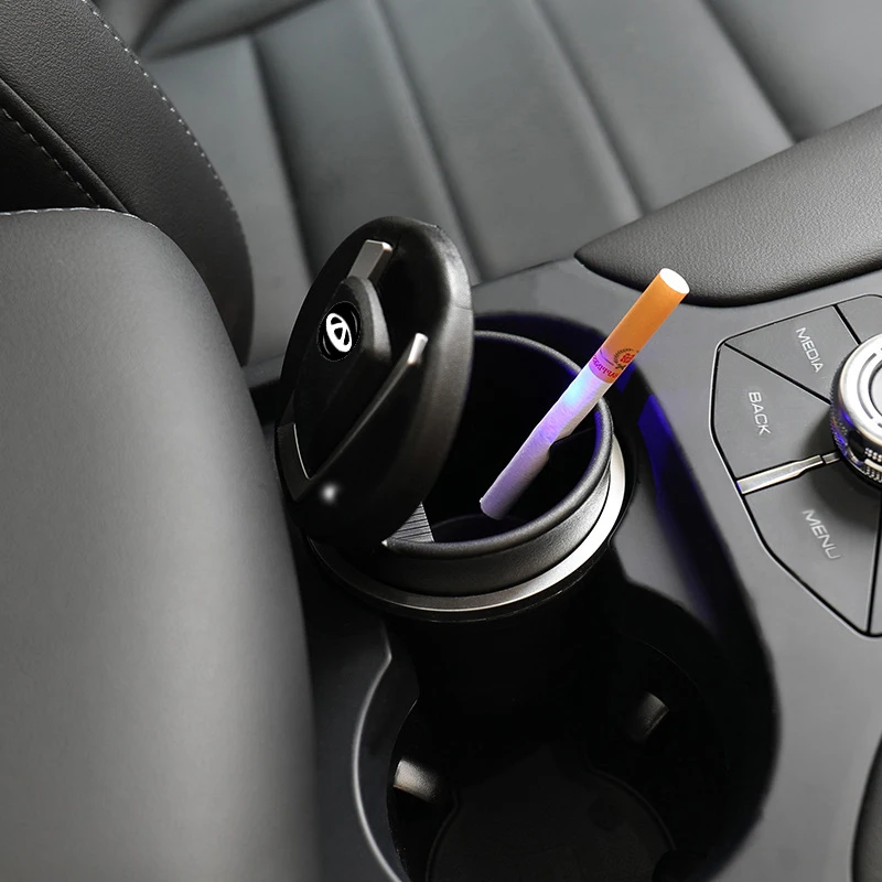 Car Interior Ashtray LED Light Portable Smoke Ashes Holder Accessories For Chery Tiggo 2 3 4 7 8 Pro QQ Iq Fulwin Blossom Fulwin