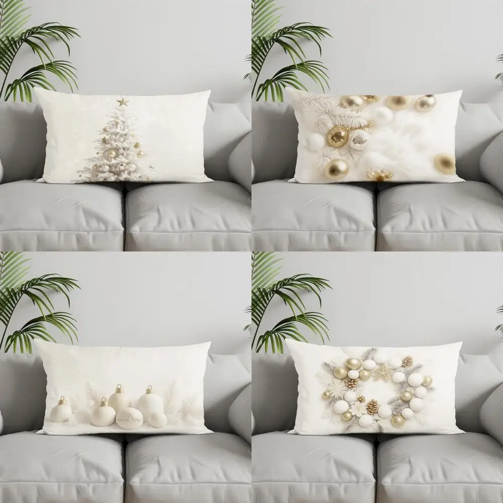 Home Decor Christmas Tree Pillow for Home Suitable For Sofa Bedroom Car Pillow Cover Cushion Rectangular Back Cushion