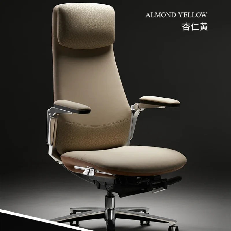 Ergonomic chair home office chair comfortable and sedentary high-grade leather office meeting boss chair