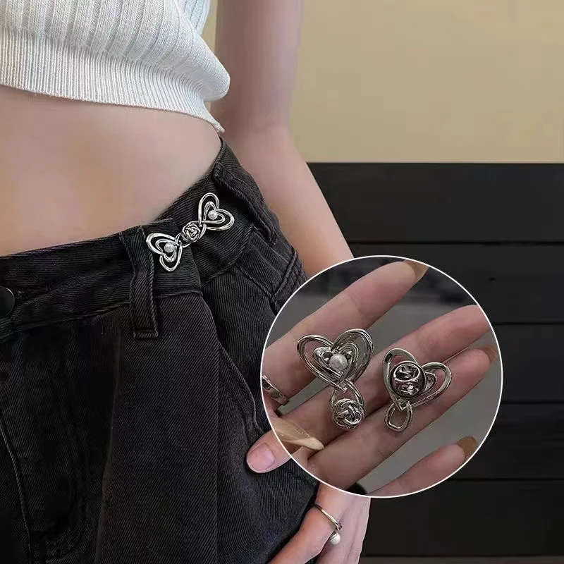 Love Waist Button, Metal Seamless Button, Fashionable and Adjustable Waist Button