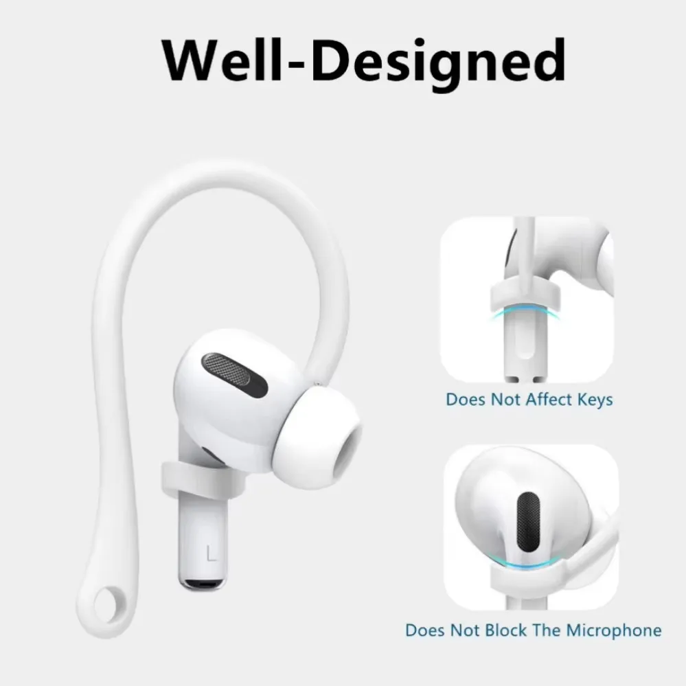 Силиконовые ушные крючки для Apple Air Pods 1, 2, 3, аксессуары, держатель для наушников Bluetooth с защитой от падения, спортивные ушные крючки для Airpods 1 2 Pro