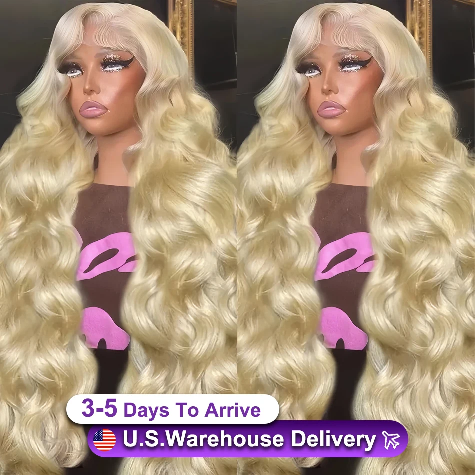 

30 40 Inch 210% Density 13x6 Hd Lace Frontal Wig 613 Human Hair Wig Body Wave Lace Front Wig Honey Blonde Human hair For Women