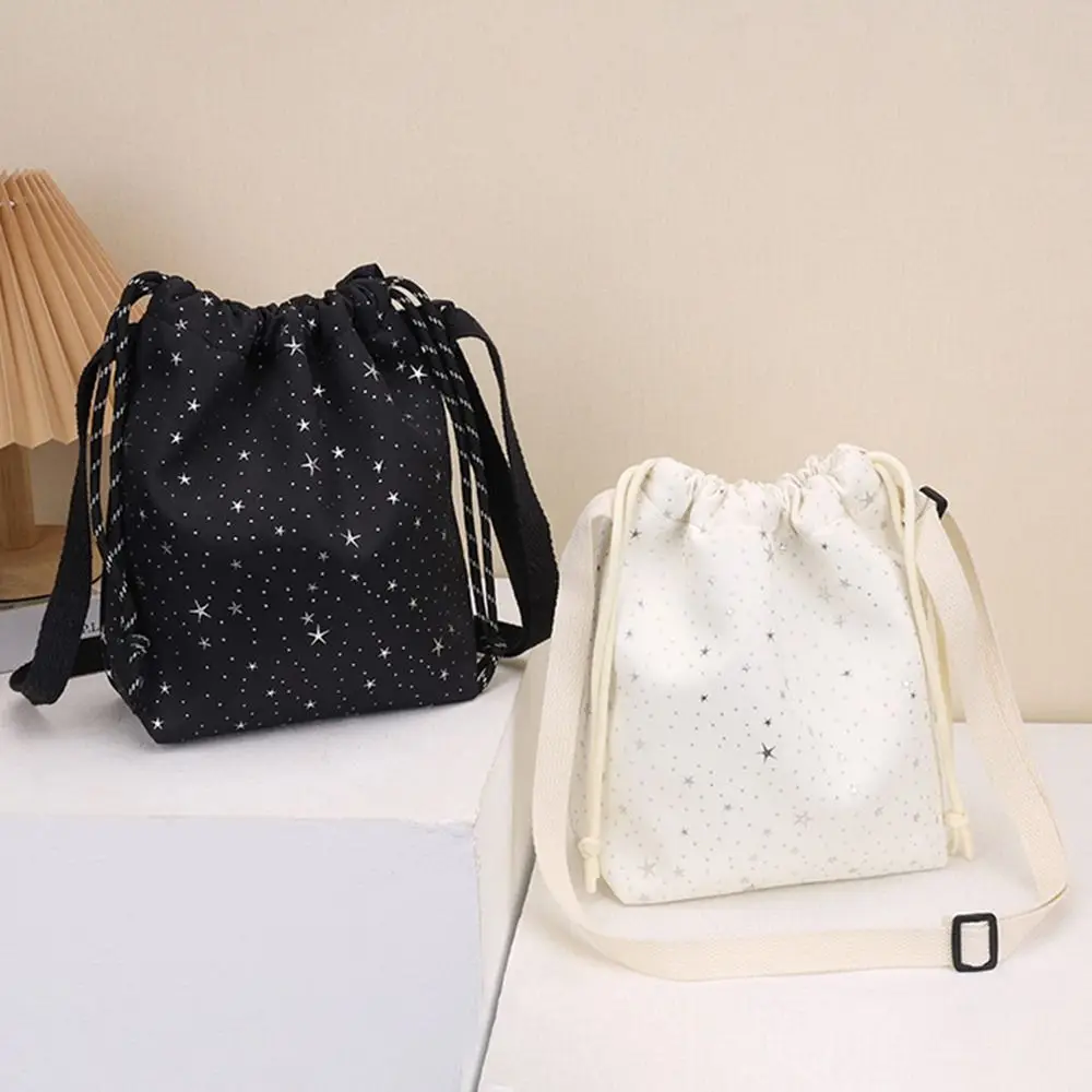 Durable Lightweight Drawstring Backpack Wear-resistant Star Pattern Sport Gym Bag Waterproof Polyester Shoulder bag Outdoor