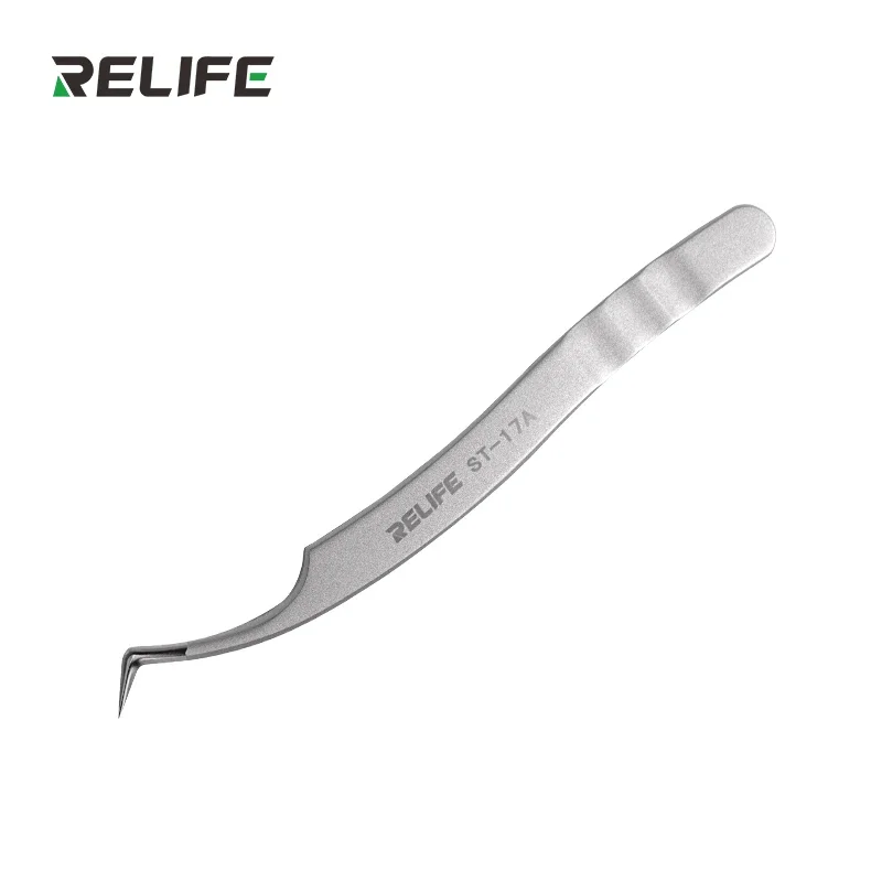 RELIFE ST-17A IC 칩 주석 도금 위치 결정 핀셋 주석 심기 BGA 스텐실 고정 수리 도구 용 초정밀 핀셋