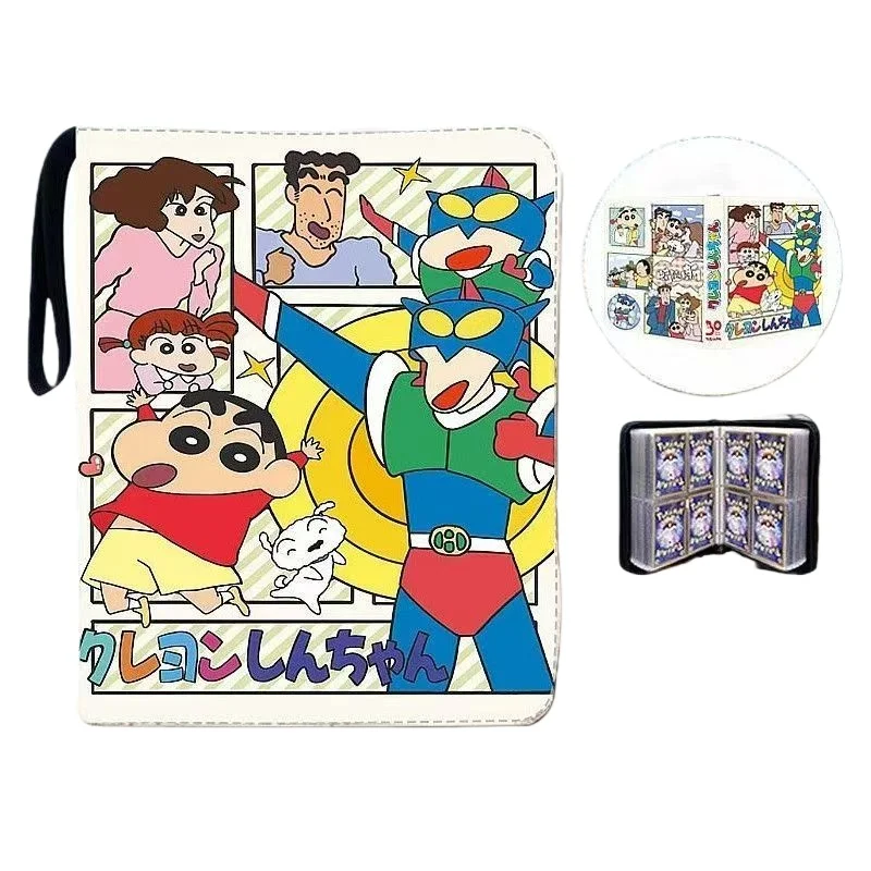 

Crayon Shinchan, новинка, коллекция карт с 4 воротами, альбом на молнии, держатель для визитных карточек, анимационная периферия, детские игрушки, подарки