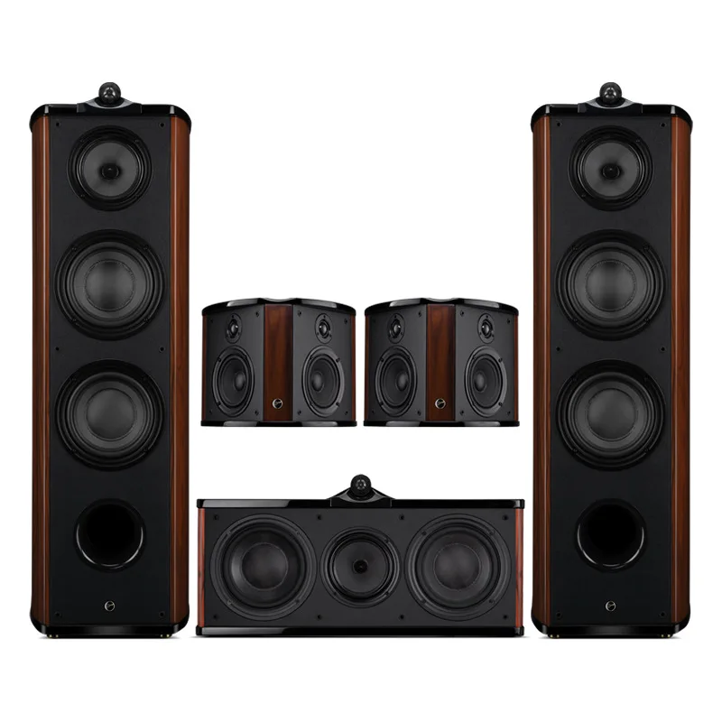 Home Theater Speaker Set Wooden Dual 8-inch Living Room KTV Speakers for Home Use