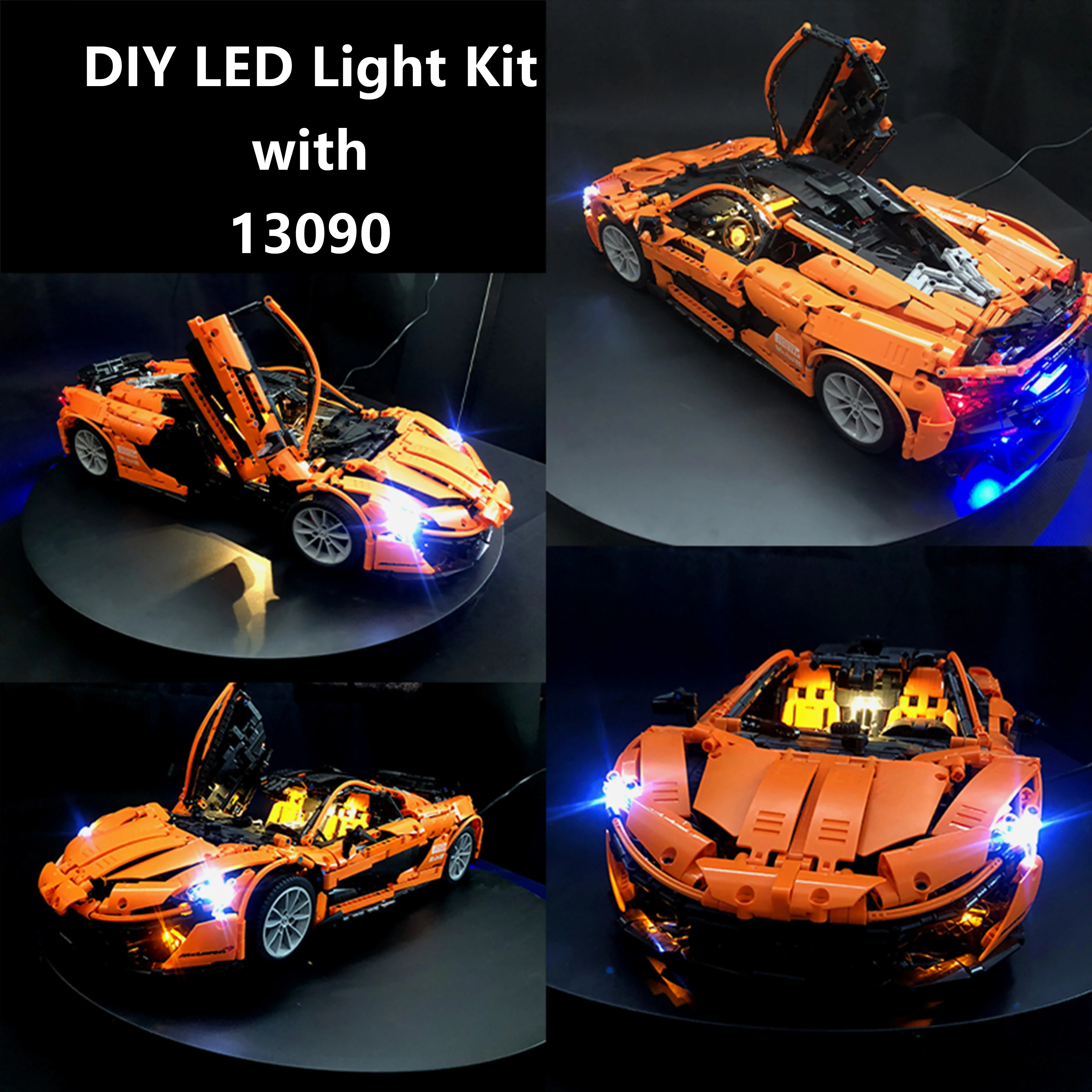 

DIY Building Block LED Light Kit for 13090 Luxury Racing Car Model, Decorative Remote Control Lighting Accessories