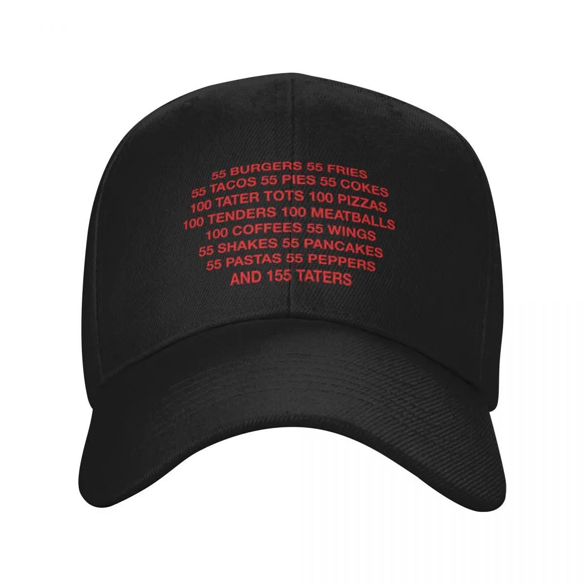 Fashion 55 Burgers 55 Fries 55 Tacos 55 Pies baseball cap Instagram Style Caps For Men