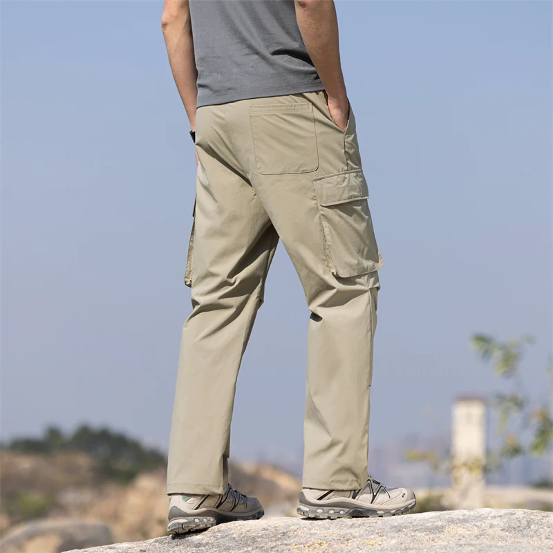 New Men'S Summer Outdoor Thin Mountaineering Pants Youth Quick Drying Loose Straight Tube Sports And Leisure Versatile Trousers