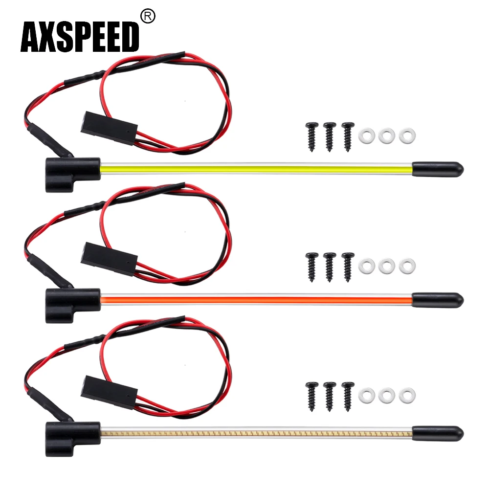 AXSPEED Simuliertes Leuchtendes Fahnenmast-LED-Licht für 1/18 1/24 RC Crawler Auto Upgrade-Teile Dekoration Zubehör