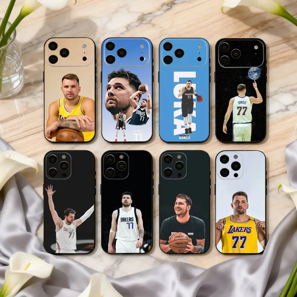 

L-LukA Star-studded D-DonciC Phone Case For iPhone 17,16,15,14,13,12,11 Plus,Pro Max,XS,Soft Silicone Black Cover