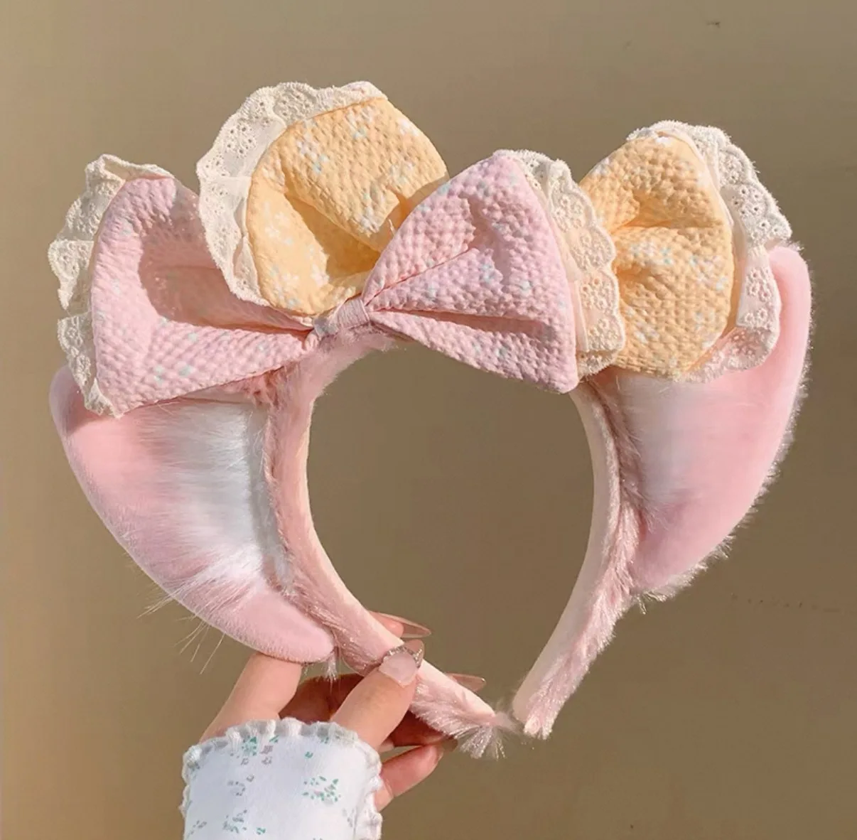 

Обруч для волос Disney Duffy, милый плюшевый обруч для волос с медвежьими ушками, женская заколка для волос с фотографией, повязка на голову, аксессуары для волос, подарок для девочки