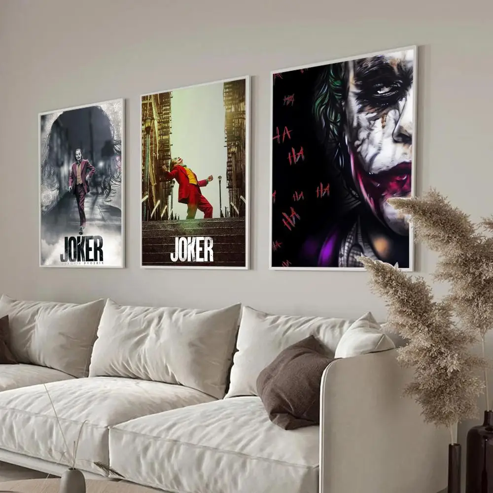 1PC Classic Movie Retro Print Poster Paper Waterproof HD Sticker J-joker H-Harley Quinn Bedroom Home Living Room Bar Wall Decor