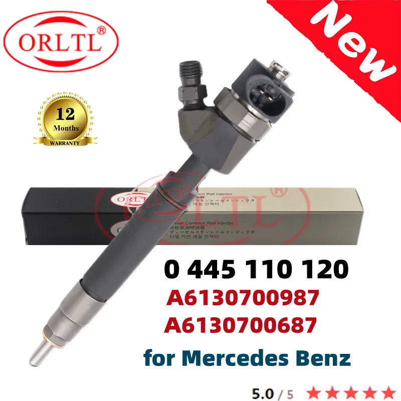 

ORLTL Genuine 0445110120 0 445 110 120 6130700687 6130700987 for Bosch Mercedes Benz Common Rail Injector