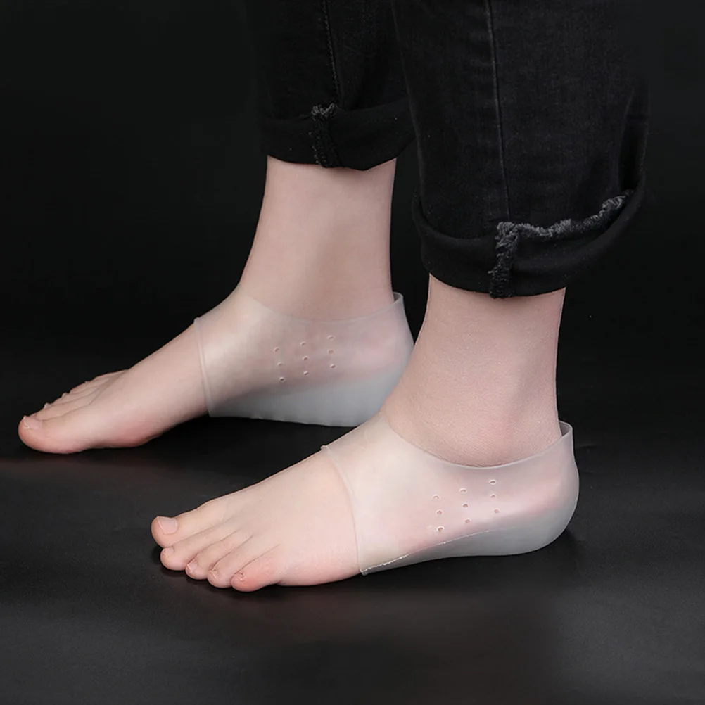 

Heightening Insoles Silica Gel Pads Invisible Heel Lift Men Women Shoe Inserts Long Lasting Durable Safe Simple Design Useful