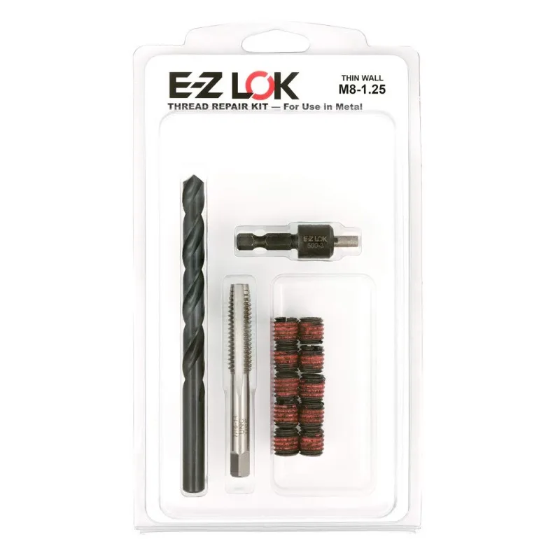 

EZ-310-M8 Thread Repair Kit for Metal Carbon Steel Threaded Inserts M8-1.25 and Installation Tools