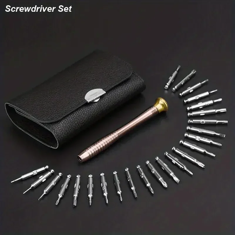 1 Set Precision Screwdriver Set 25 In 1 Repair Tool Kit Small Screwdriver Set Star/Y-type/Flat-blade/Triangle Screwdrivers F