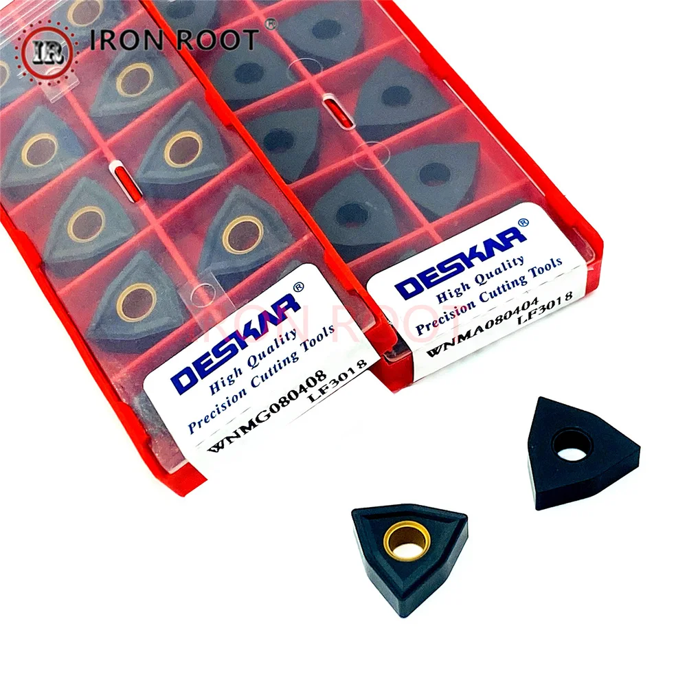 DESKAR WNMA,WNMG,080404,080408,080412 LF3018 Carbide Turning Inserts CNC Metal Lathe Turning Tools for MVQNR/L Tool Hold