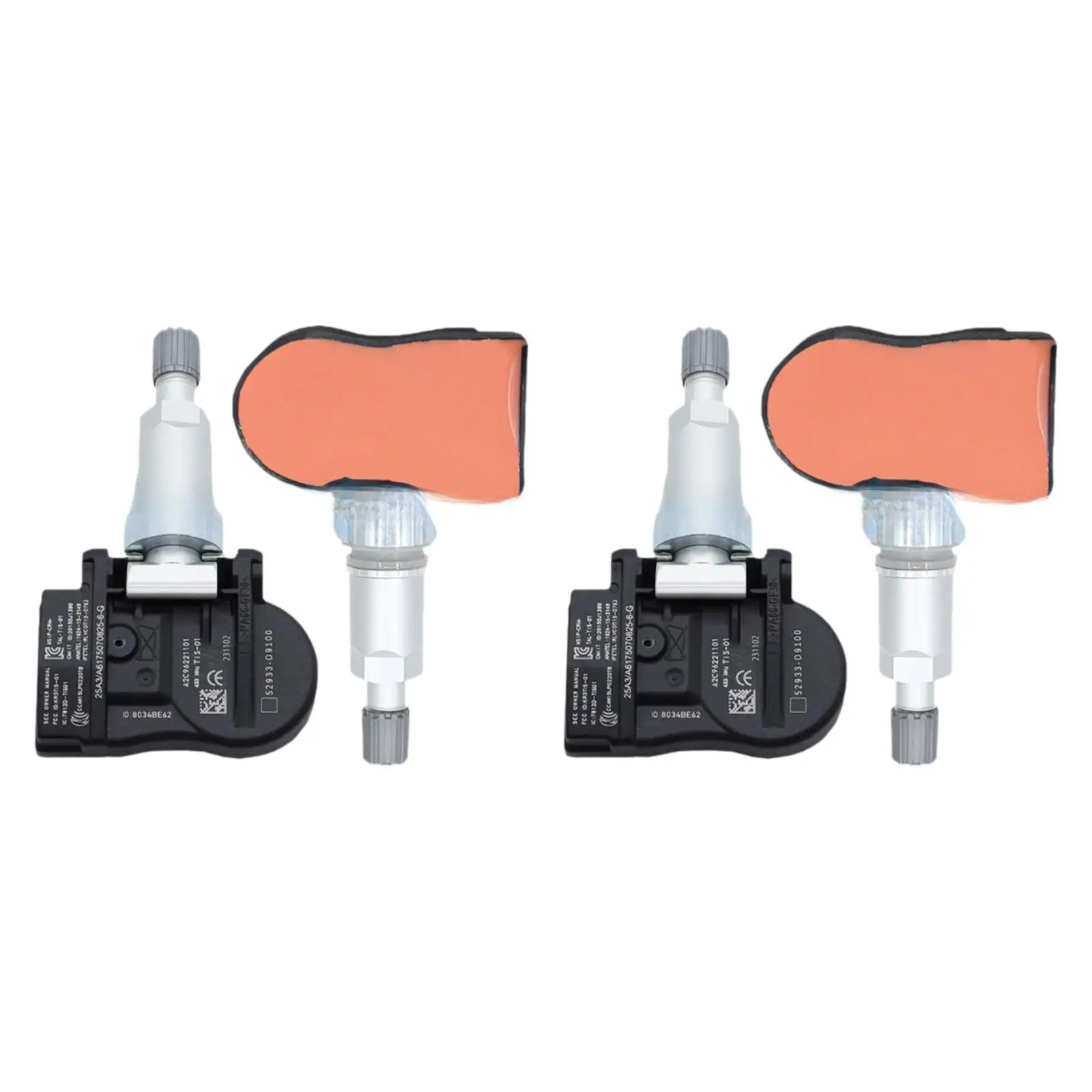 

4Pcs Tire Pressure Sensors Garage 52933D9100 for Hyundai Santa FE 2018