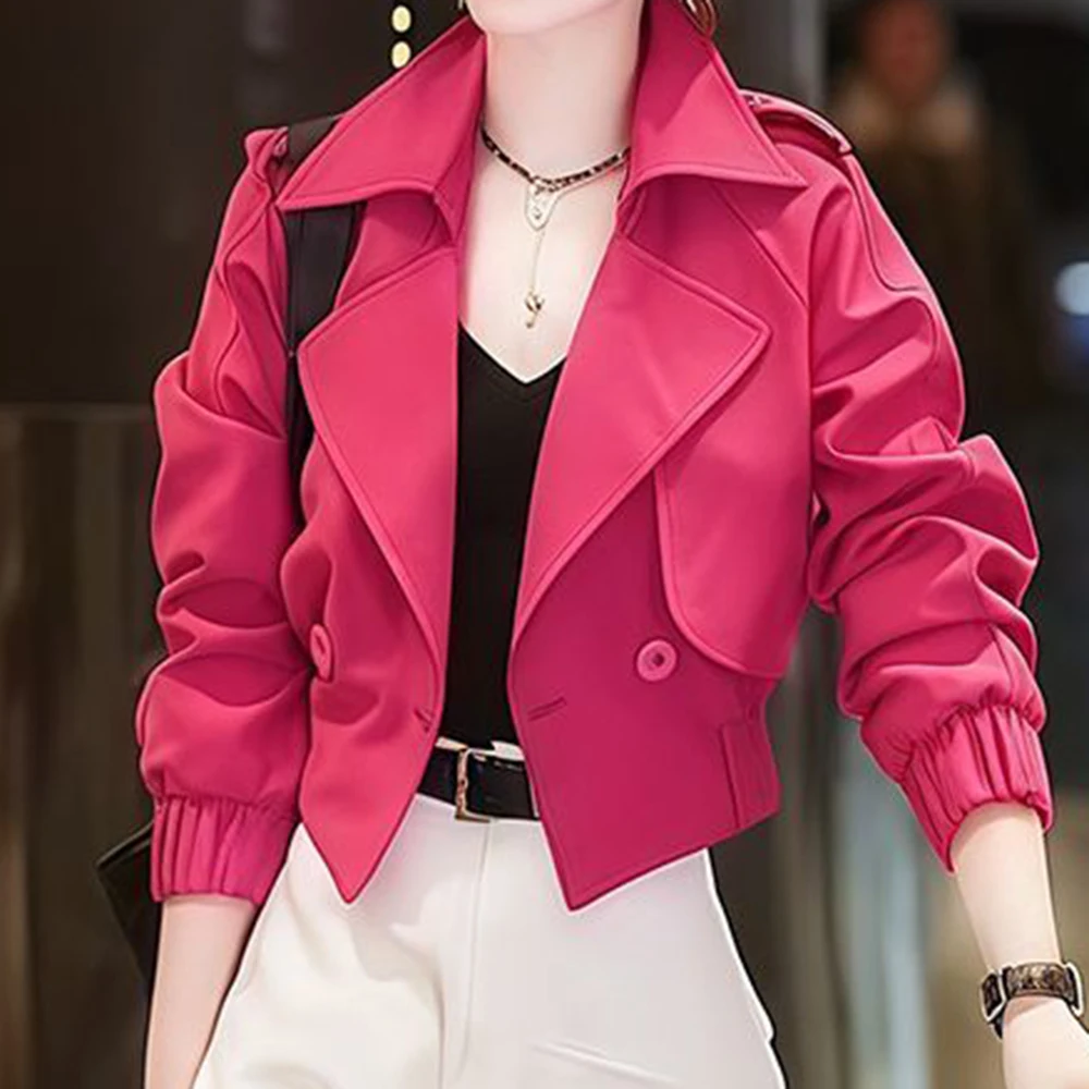 

2025 early autumn new women's design short jacket autumn unique chic top super beautiful casaco feminino