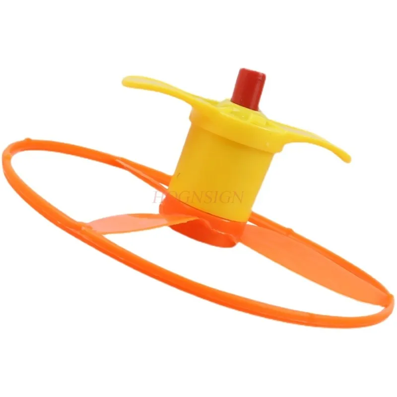 2PCS Creative flying saucer for elementary school students, flying bamboo dragonfly, children's toy puzzle outdoor dual-purpose