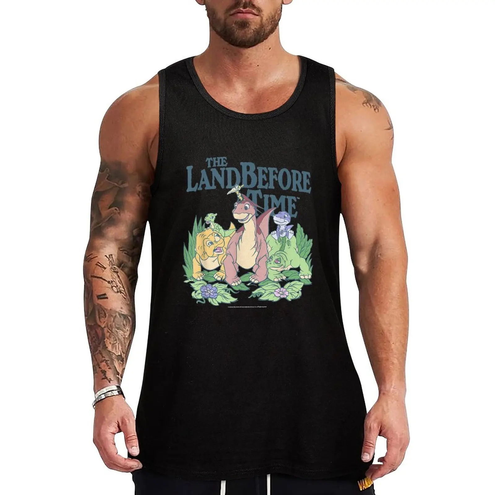 Land Before Time Pastel Dinosaur Friends Classic Tank Top Casual Work Tank Top Utility Sleeveless Shirt