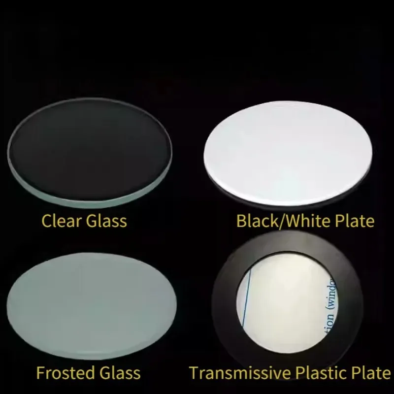 95mm 100mm Runde Bühnenplatten für Stereomikroskope Klarglas Mattglas Schwarz-Weiß-Platte Transmissiver Kunststoff