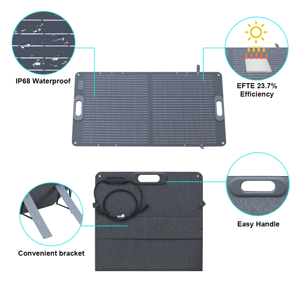 CTOLITY AP400 500W 345wh Estación de energía portátil Camping 100W ETFE Panel solar 23,7% eficiencia Generador solar Batería LiFePO4