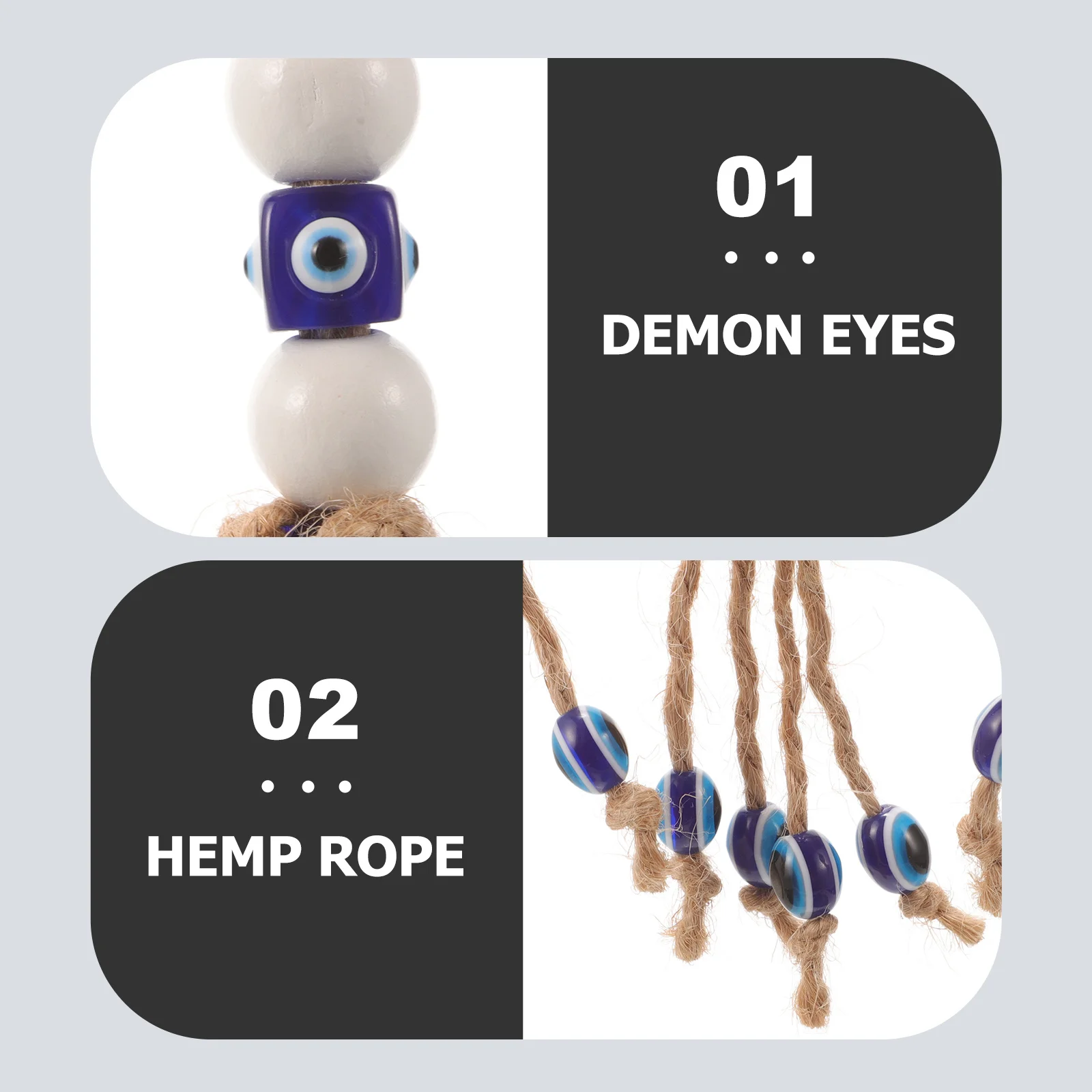 

Blue Glass Hanging Ornament Evil Eye Charm Pendant for Car Wall Door Window Decor Auto Interior Accessories Gift