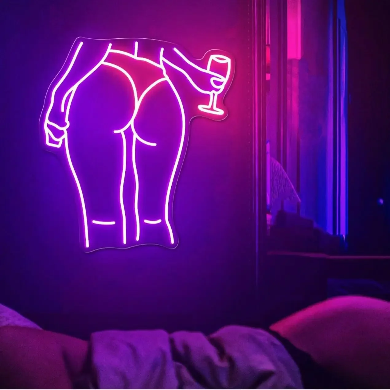 Lady Back Neon Sign LED Luzes noturnas, sinal USB, Man Cave Room, Bar, Pub, Loja, Clube, Garagem, Festa em casa, Decoração de arte de parede