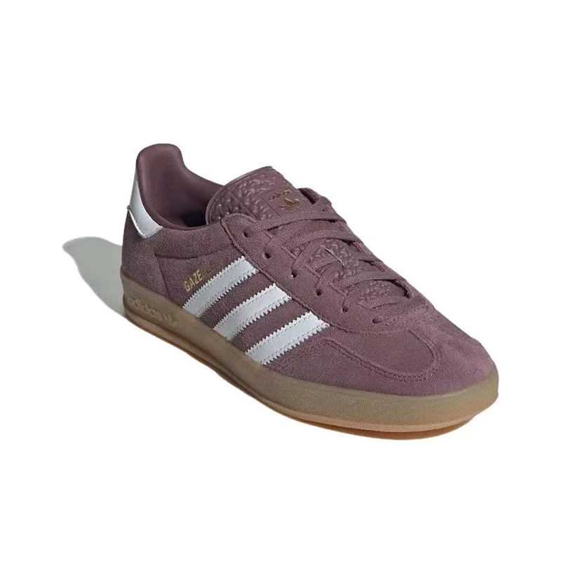 Adidas Origins GAZELLE INDOOR Fashion Retro Anti slip Wear resistant Low cut Board Shoes for Women