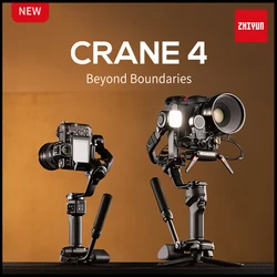 Zhiyun Crane 4 Stabilizer 3-axis Handheld Camera Gimbal Fill Light Portrait Vertical Shooting for Sony Nikon Canon DSLR Camera