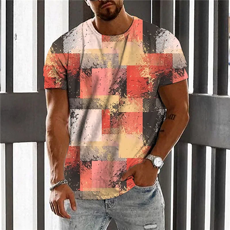 Summer Men T-Shirt Tee Tribal Print Vintage Tops O Neck Holiday Harajuku Shirt Short Sleeve Casual Male Funny Clothing Camiseta