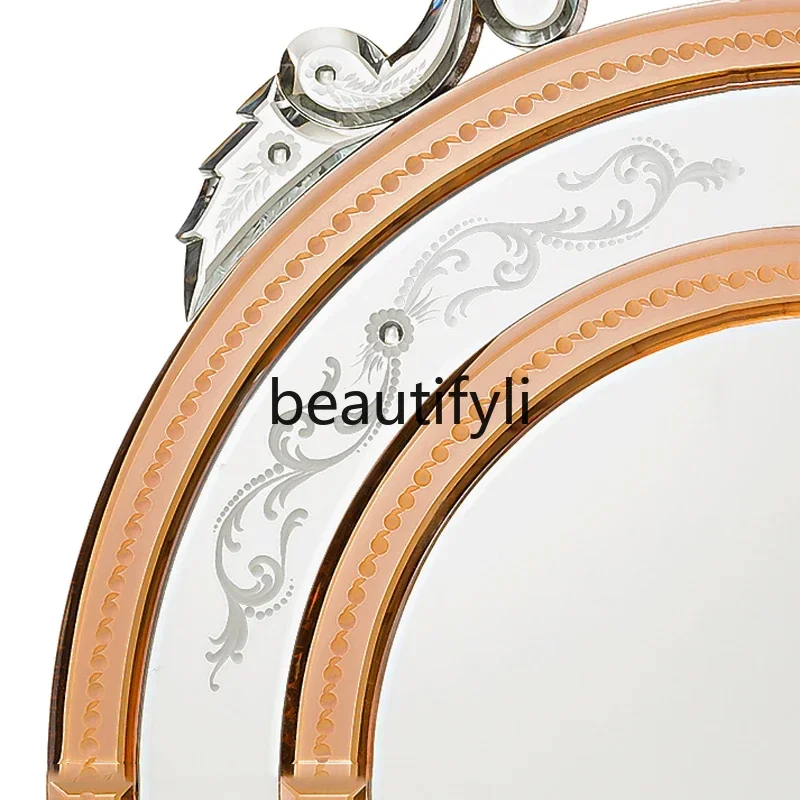 

xx1Bedroom Home Bathroom Mirror Decoration Dressing Desktop Desktop Vintage Dressing Table Wall Hanging