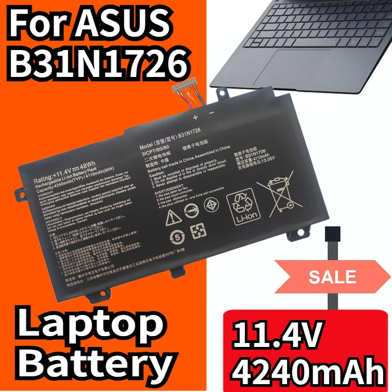 

Новый аккумулятор B31N1726 для ASUS FX504G FX504GM FX504GD FX504GE TUF Gaming A17 FA706 FA706IU Series