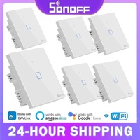 Itead SONOFF TX Wifi Smart Wall Touch Switch T0 T1 T2 T3 EU 1/2/3Gang Smart Home Control Via EWelink APP RF433 Alexa Google Home